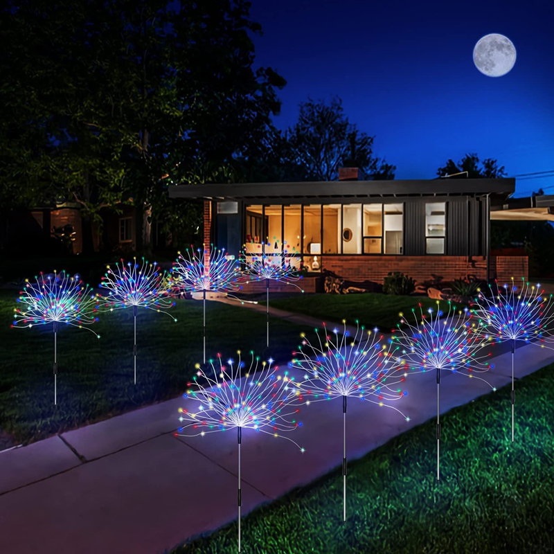 Outdoor Lighting In Ground - Solar Firework Lights Outdoor Waterproof Lights