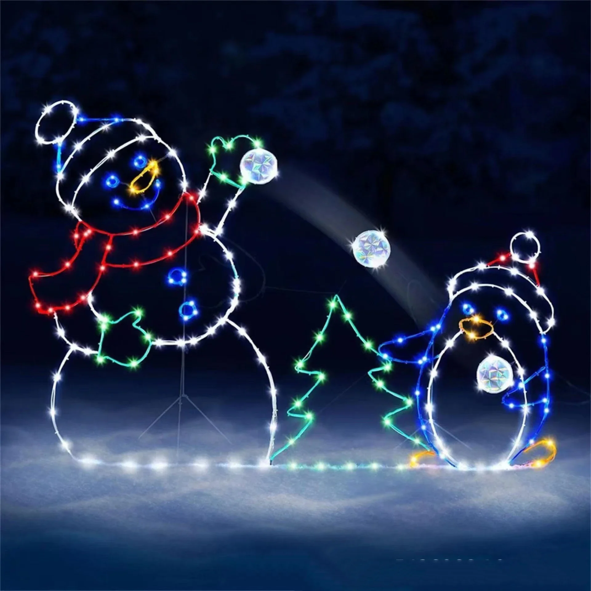 Animated Snowball Light LED Gl - đánh giá và giá Outdoor Lighting In Ground