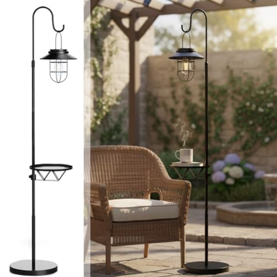 Solar Floor Lamp with Table, 6 - đánh giá và giá Outdoor Lighting Lamps