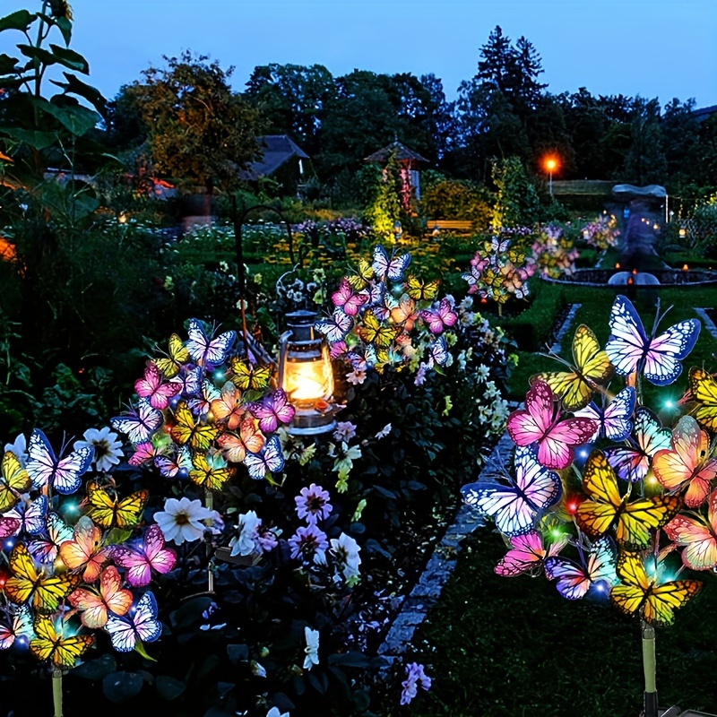 Solar LED Butterfly Garden Lig - đánh giá và giá Outdoor Lighting In Ground
