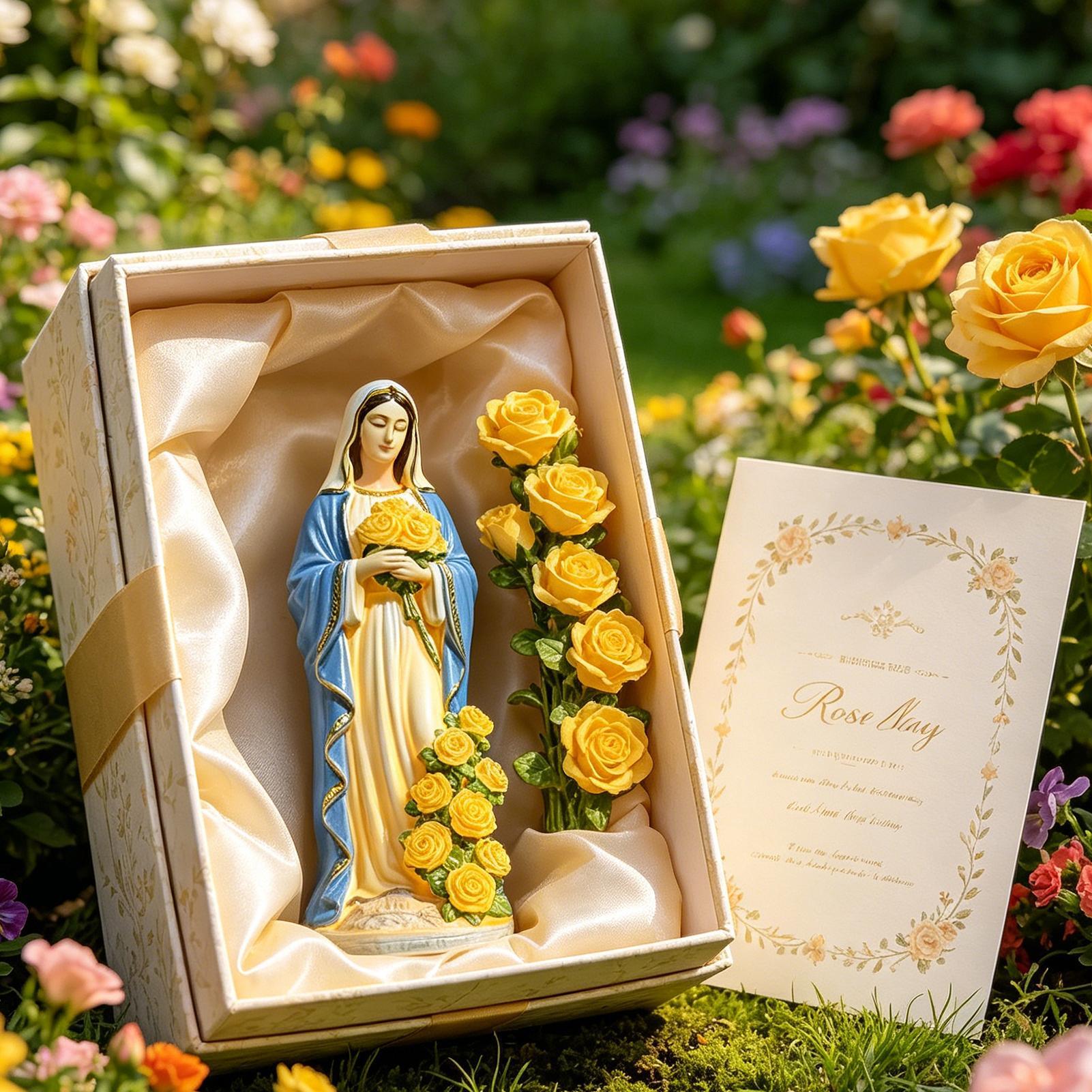 Virgin Mary Solar Statue Garde - đánh giá và giá Outdoor Lighting Design