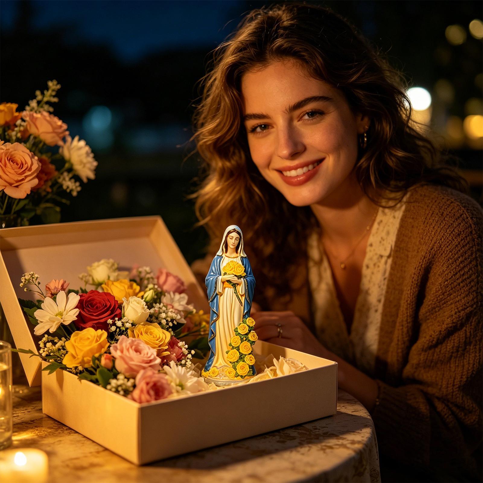 Virgin Mary Solar Statue Garde - đánh giá và giá Outdoor Lighting Design