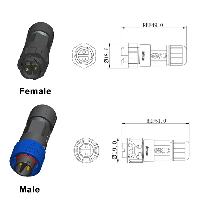 2Pin M16 Power Connector Self- - đánh giá và giá Outdoor Lighting Connectors