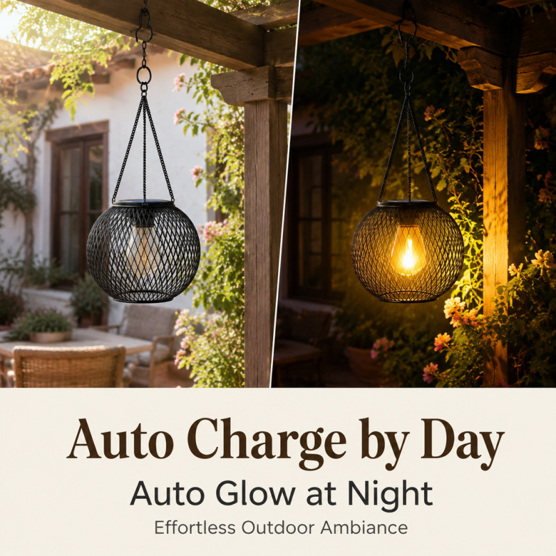 Solar Powered LED Hanging Floo - đánh giá và giá Outdoor Lighting Design