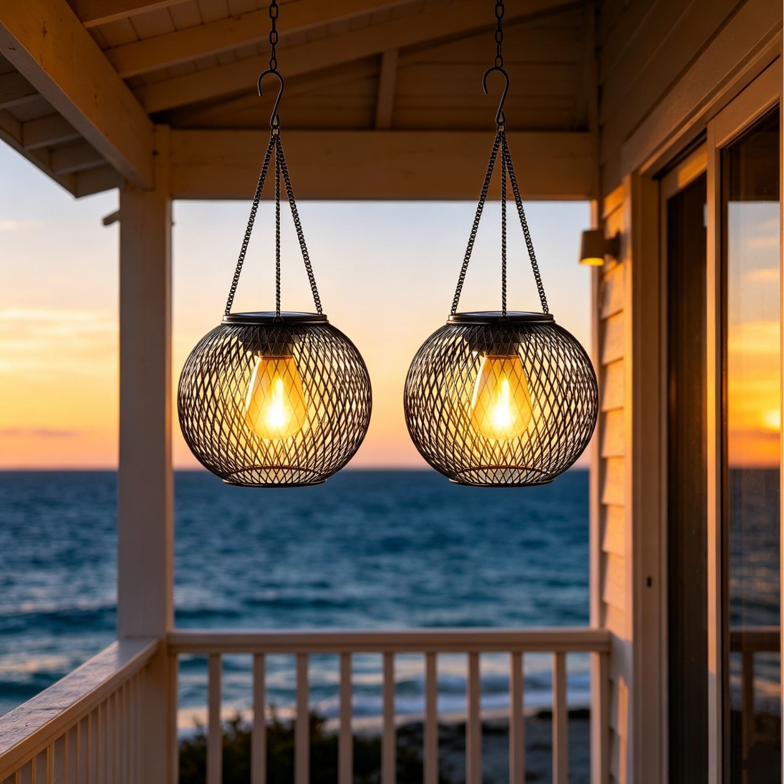 Solar Powered LED Hanging Floo - đánh giá và giá Outdoor Lighting Design