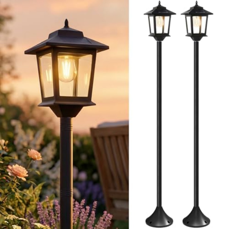 Outdoor Solar Post Lights, 2-P - đánh giá và giá Outdoor Lighting Lamps