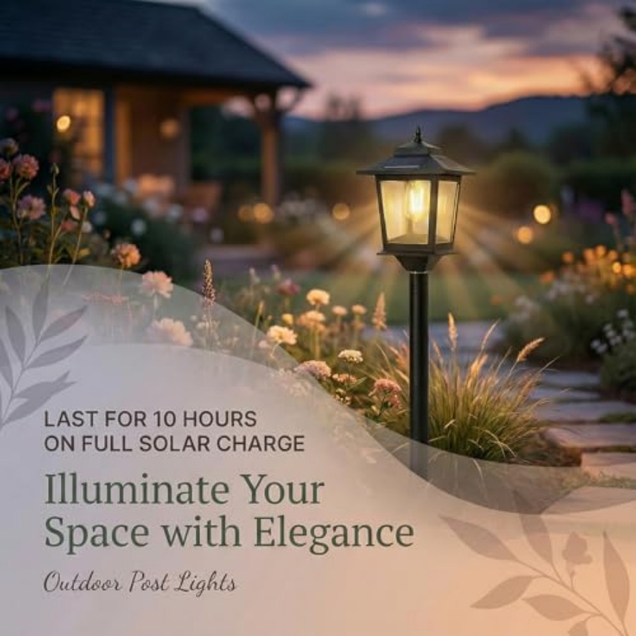 Outdoor Solar Post Lights, 2-P - đánh giá và giá Outdoor Lighting Lamps