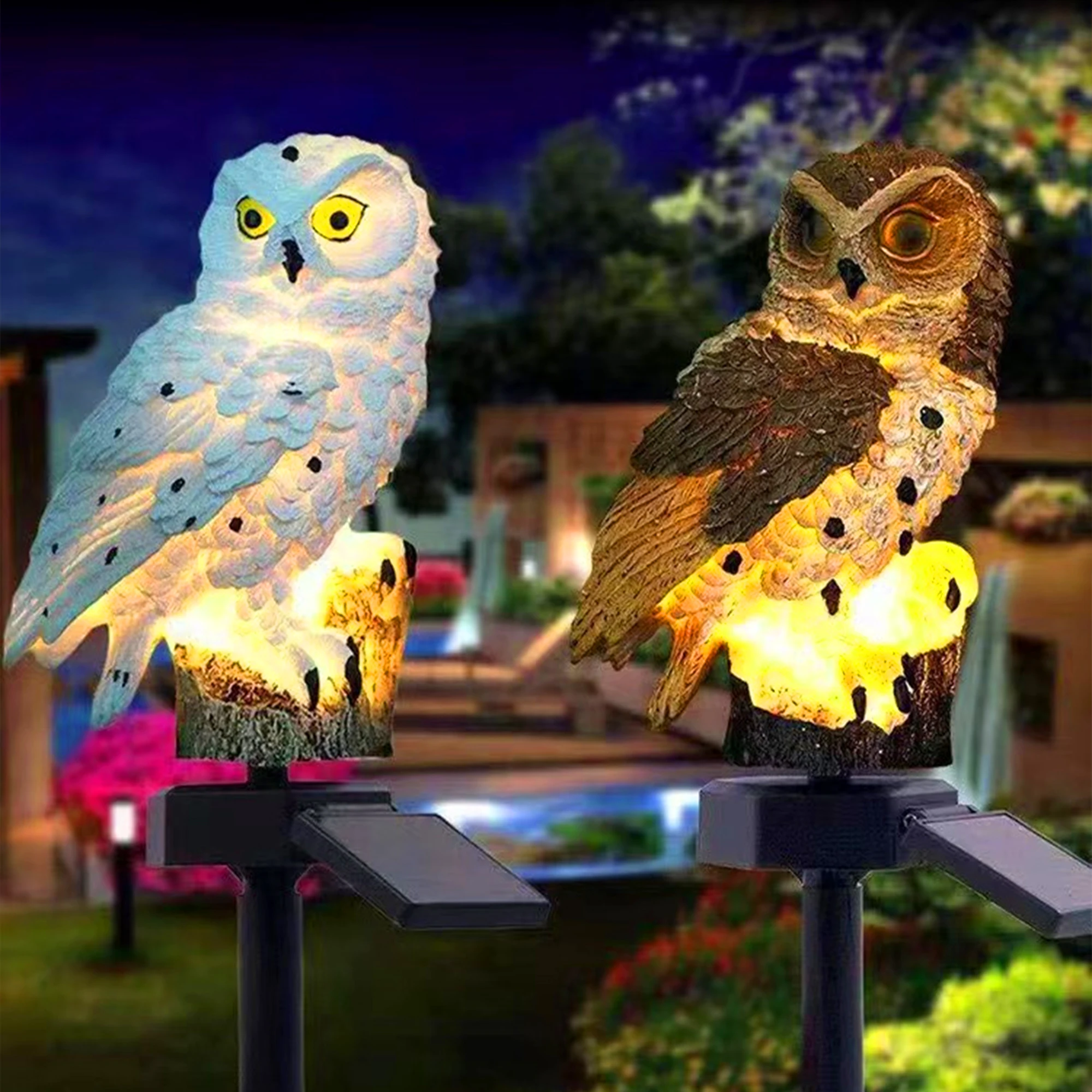 2 Packs Outdoor LED Owl Lawn L - đánh giá và giá Outdoor Lighting In Ground