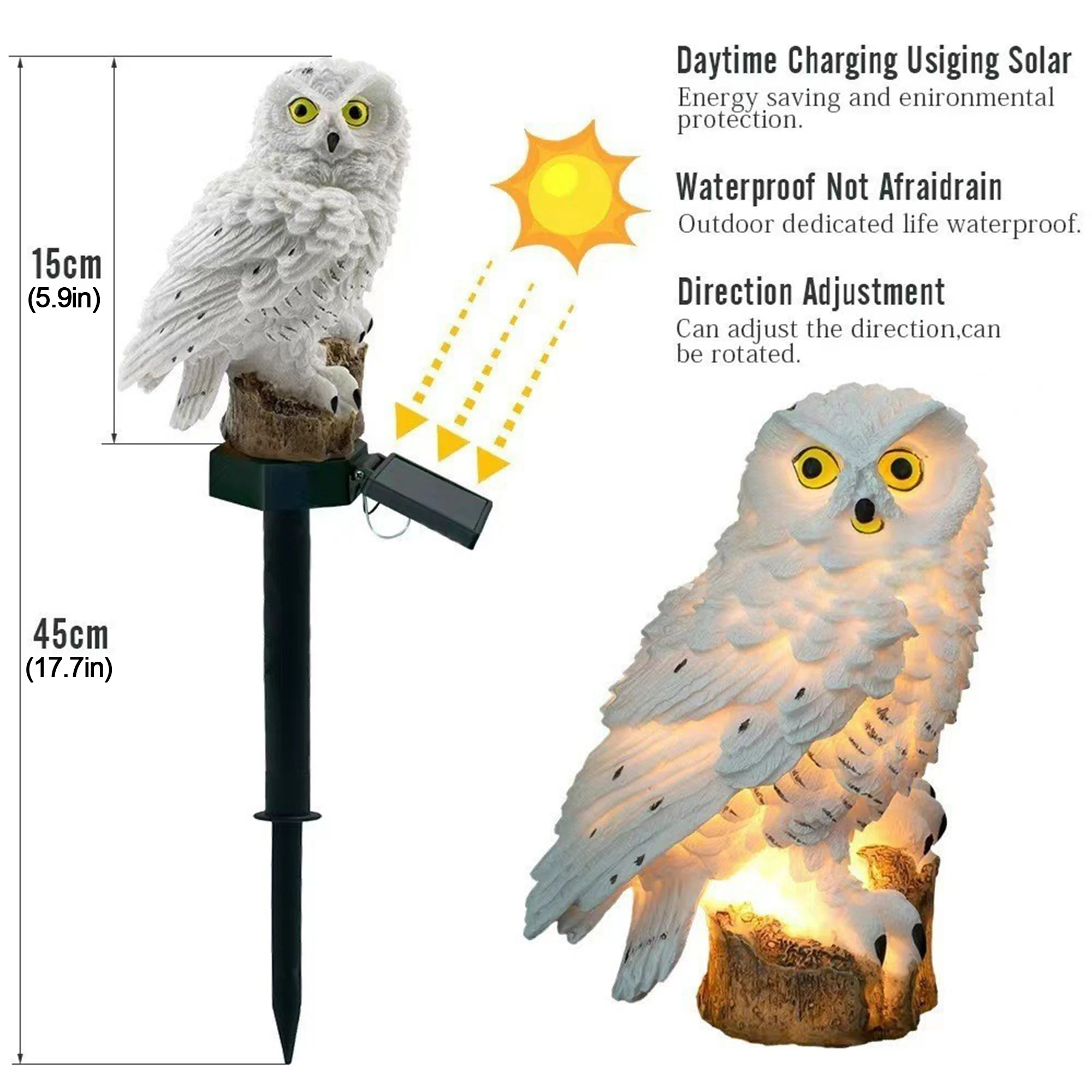 2 Packs Outdoor LED Owl Lawn L - đánh giá và giá Outdoor Lighting In Ground