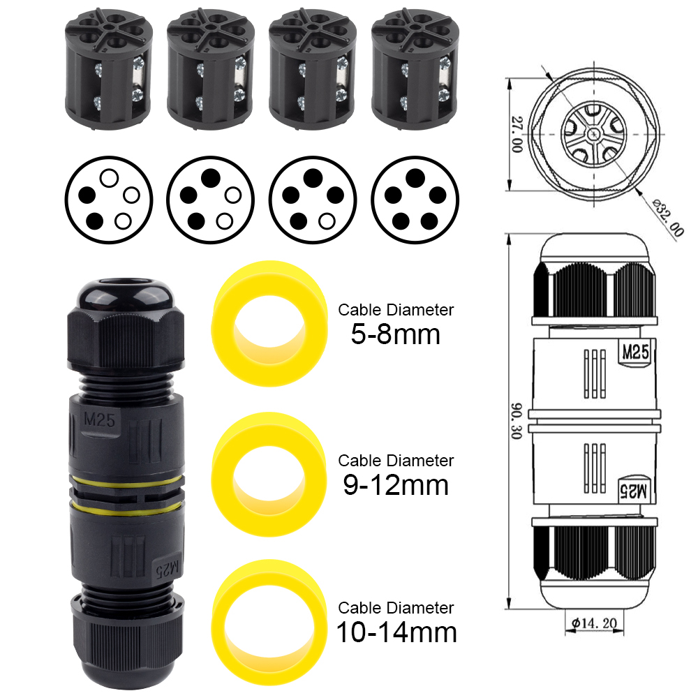 IP68 M25 Cable Connector Outdo - đánh giá và giá Outdoor Lighting Connectors