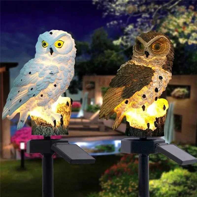 Solar Owl Statue Garden Light  - đánh giá và giá Outdoor Lighting Design