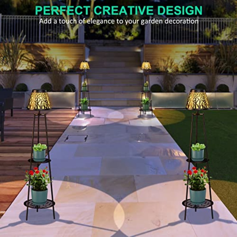 2 Pack Outdoor Solar Floor Lam - đánh giá và giá Outdoor Lighting Lamps
