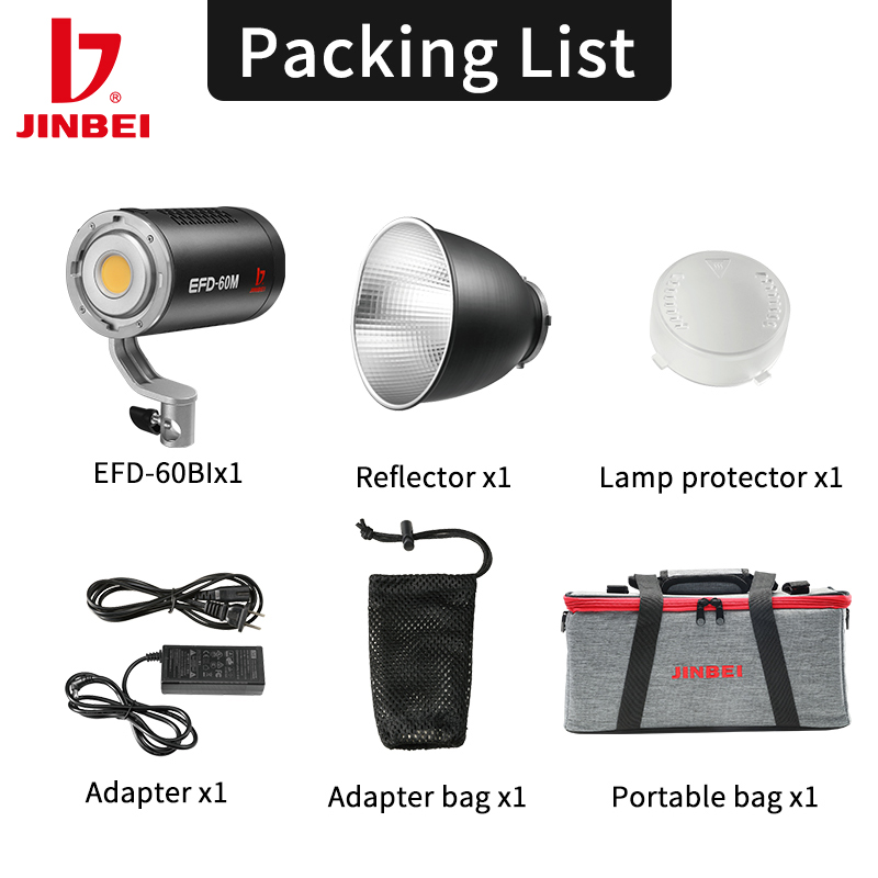 JINBEI EFD-60M High Quality LE - đánh giá và giá Outdoor Lighting Video Shooting