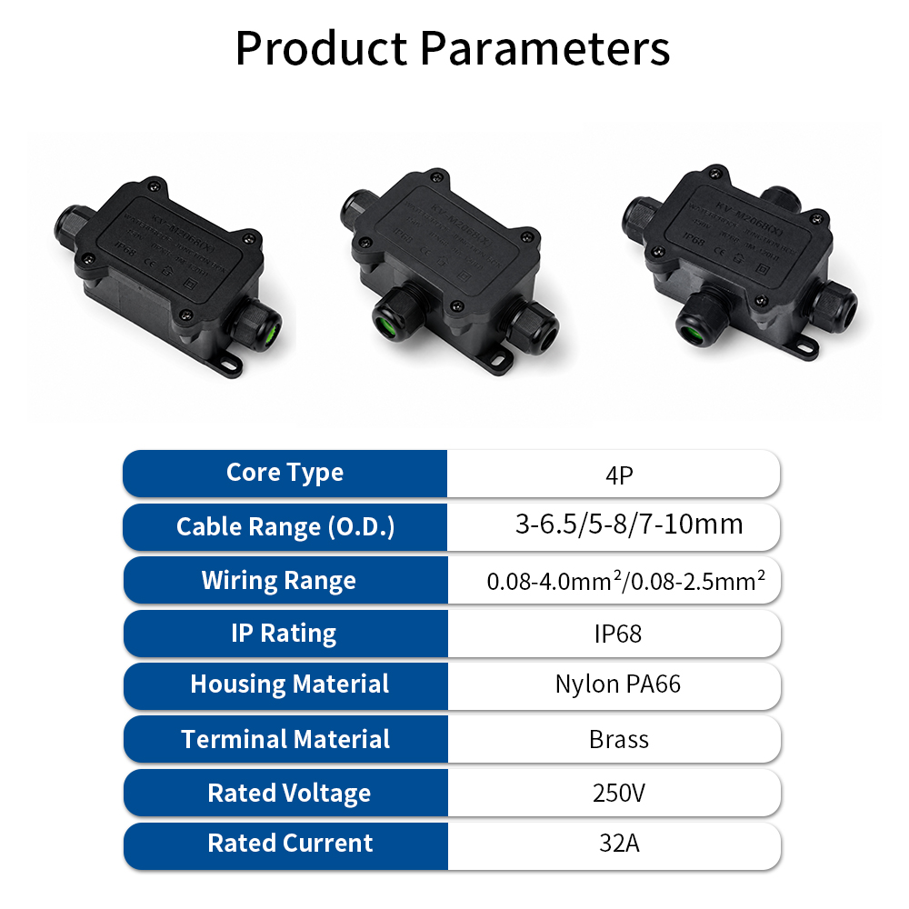 IP68 Waterproof Junction Box 2 - đánh giá và giá Outdoor Lighting Connectors