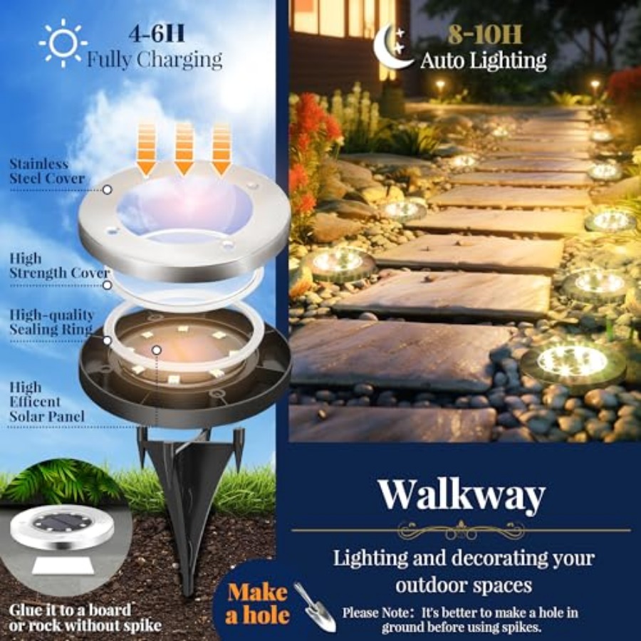 Solar Ground Lights Solar Ligh - đánh giá và giá Outdoor Lighting In Ground