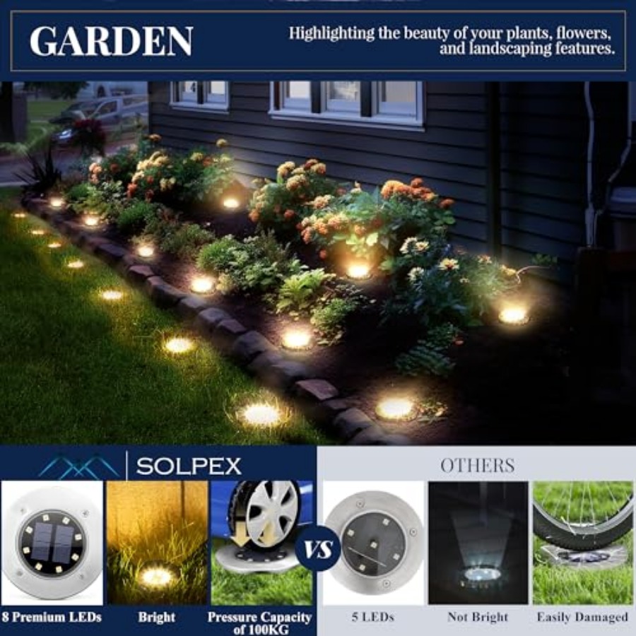 Solar Ground Lights Solar Ligh - đánh giá và giá Outdoor Lighting In Ground