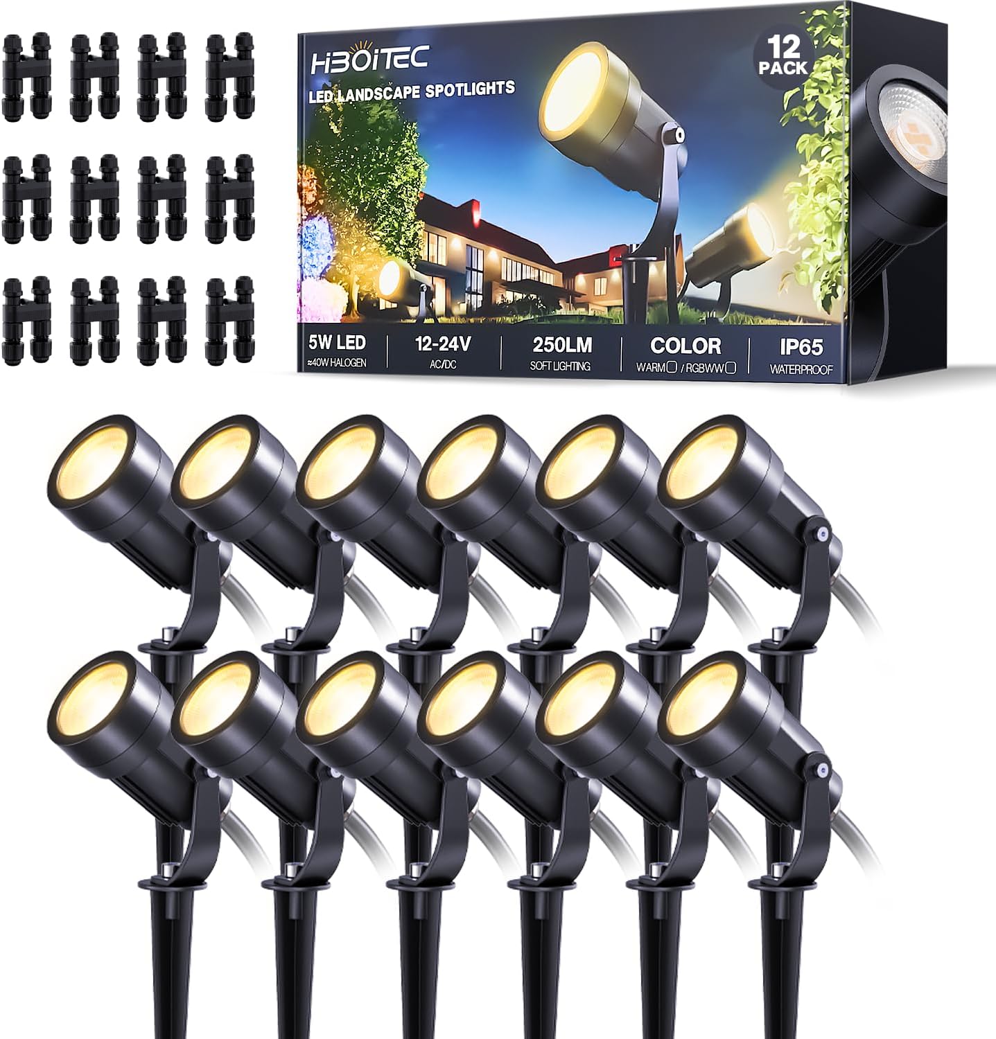 Twelve Pack Low Voltage Landsc - đánh giá và giá Outdoor Lighting Connectors