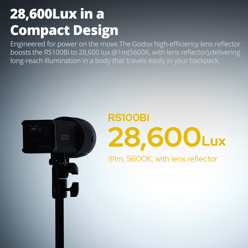 GODOX RS100Bi 28600Lux Bi-colo - đánh giá và giá Outdoor Lighting Video Shooting
