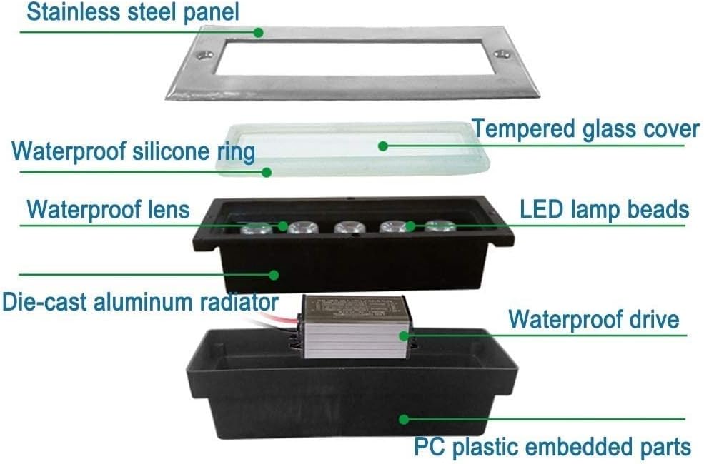 IP67 Waterproof Rectangular Li - đánh giá và giá Ground Light Recessed